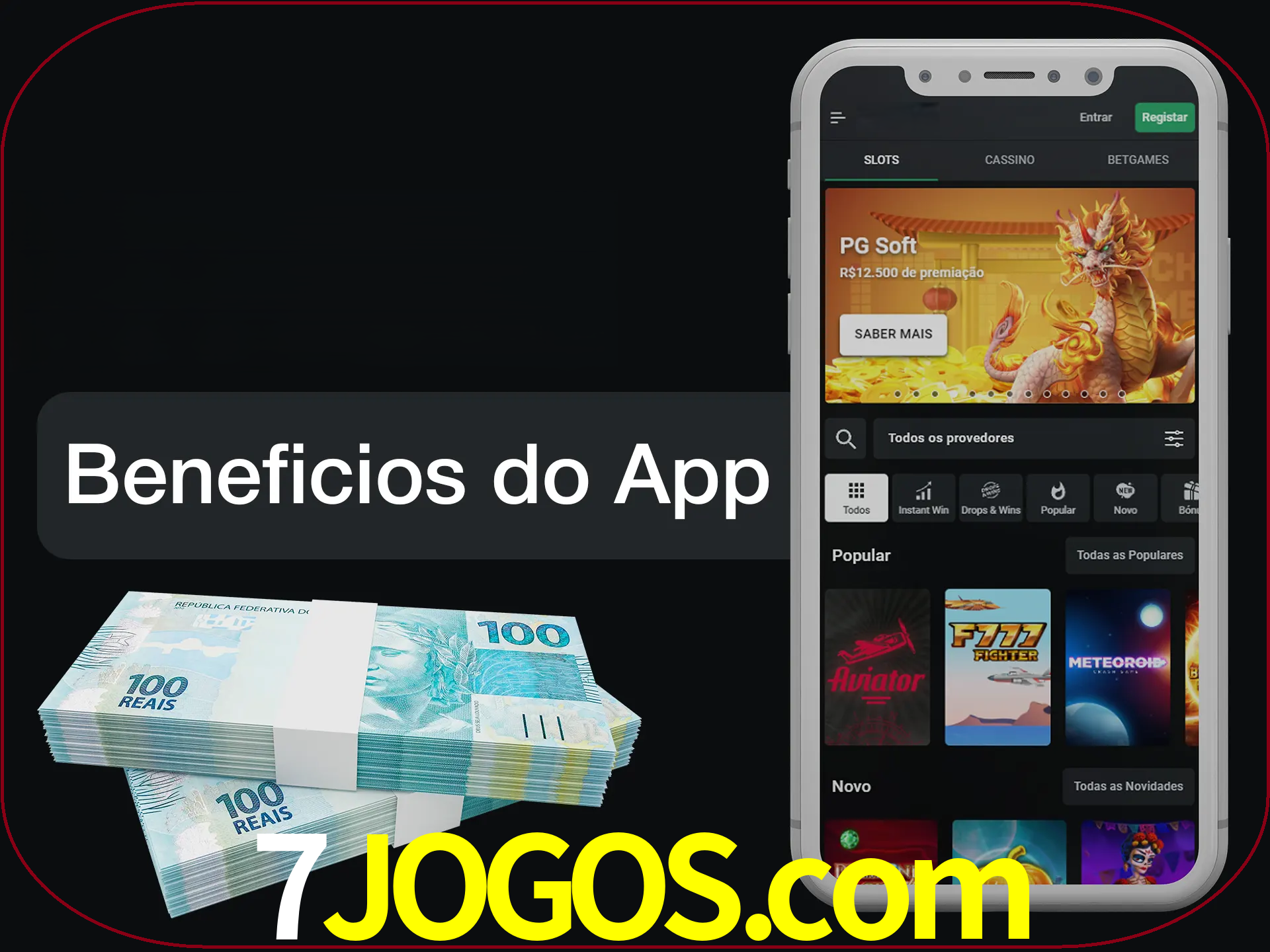 Obtenha todos os benefícios usando o aplicativo.
