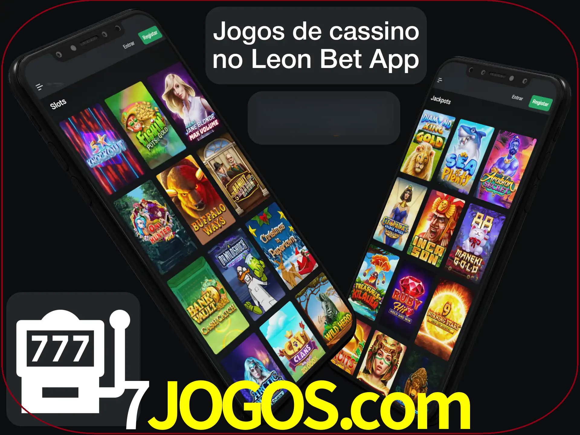 Escolha quais jogos de cassino jogar no app.