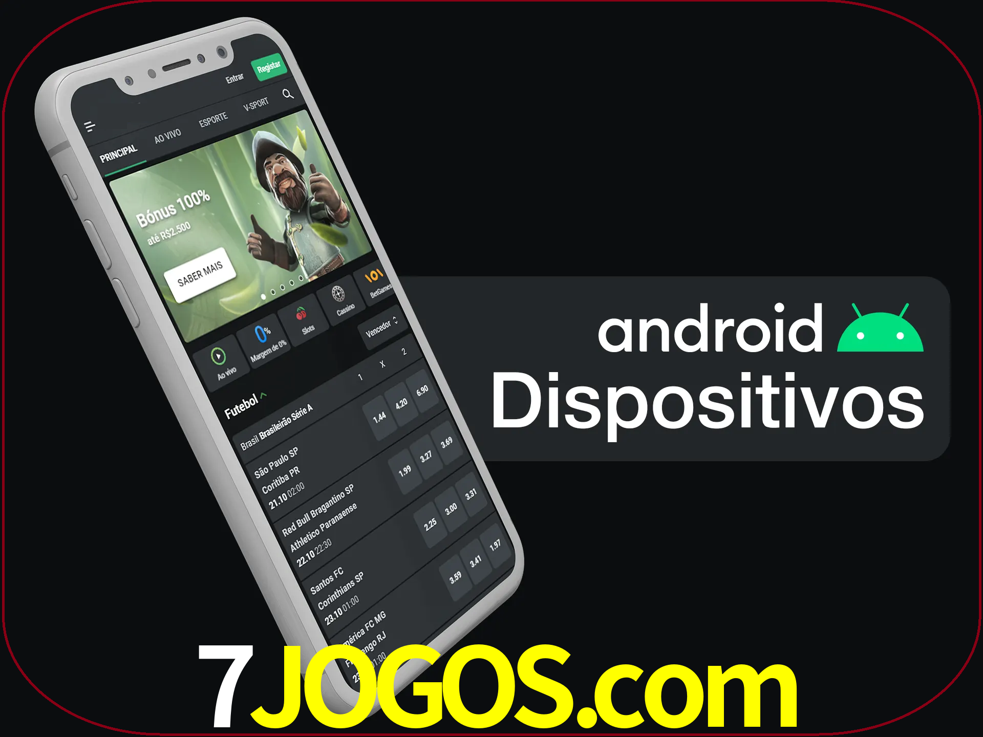 O aplicativo suporta a maioria de todos os dispositivos Android.