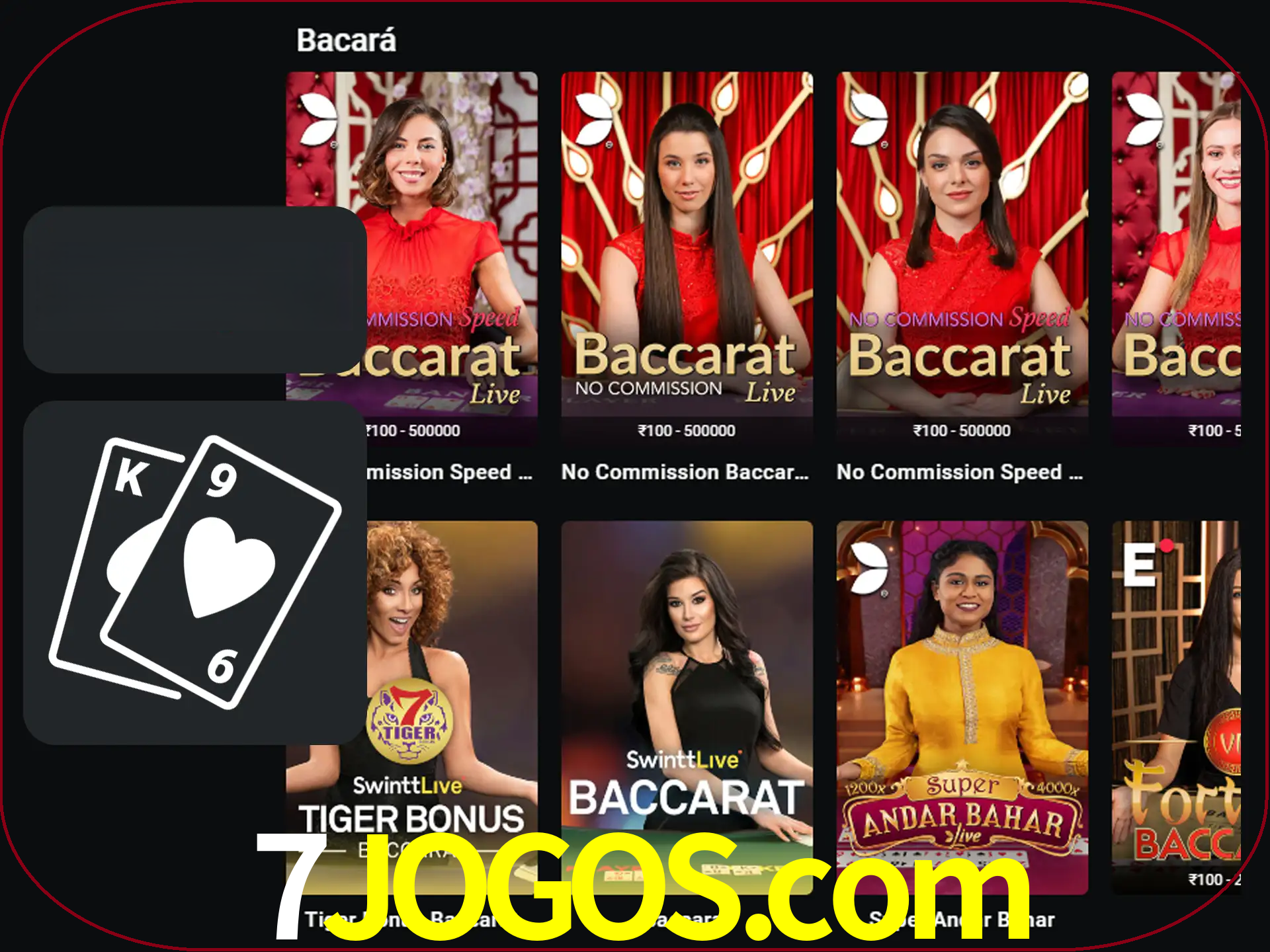 Ganhe muito dinheiro jogando jogos de bacará.