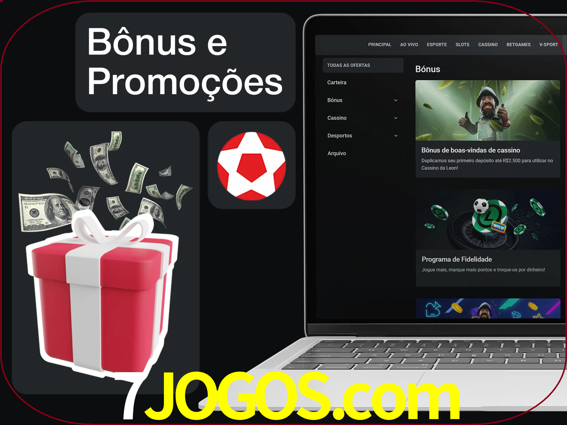 Verifique se há novos bônus e promoções.