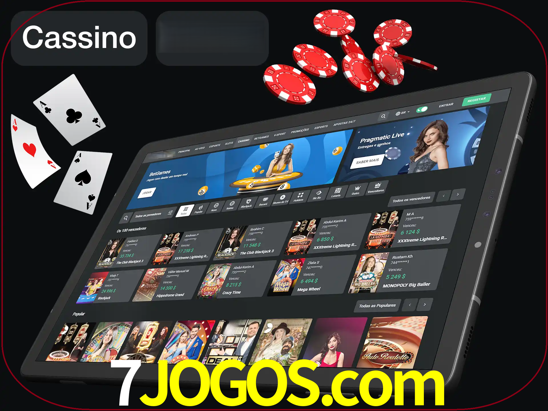 Jogue vários jogos de cassino em nosso cassino.