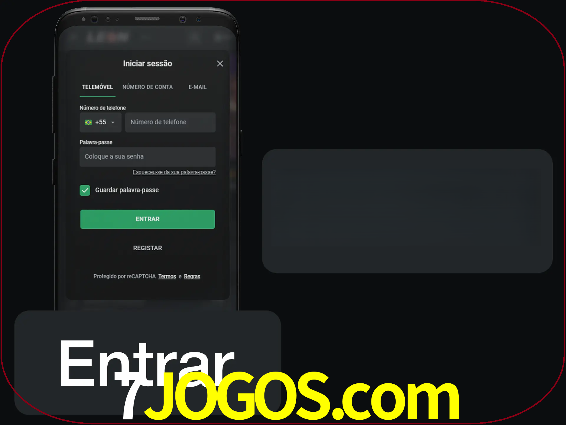 Faça o login para começar a apostar e jogar no cassino.
