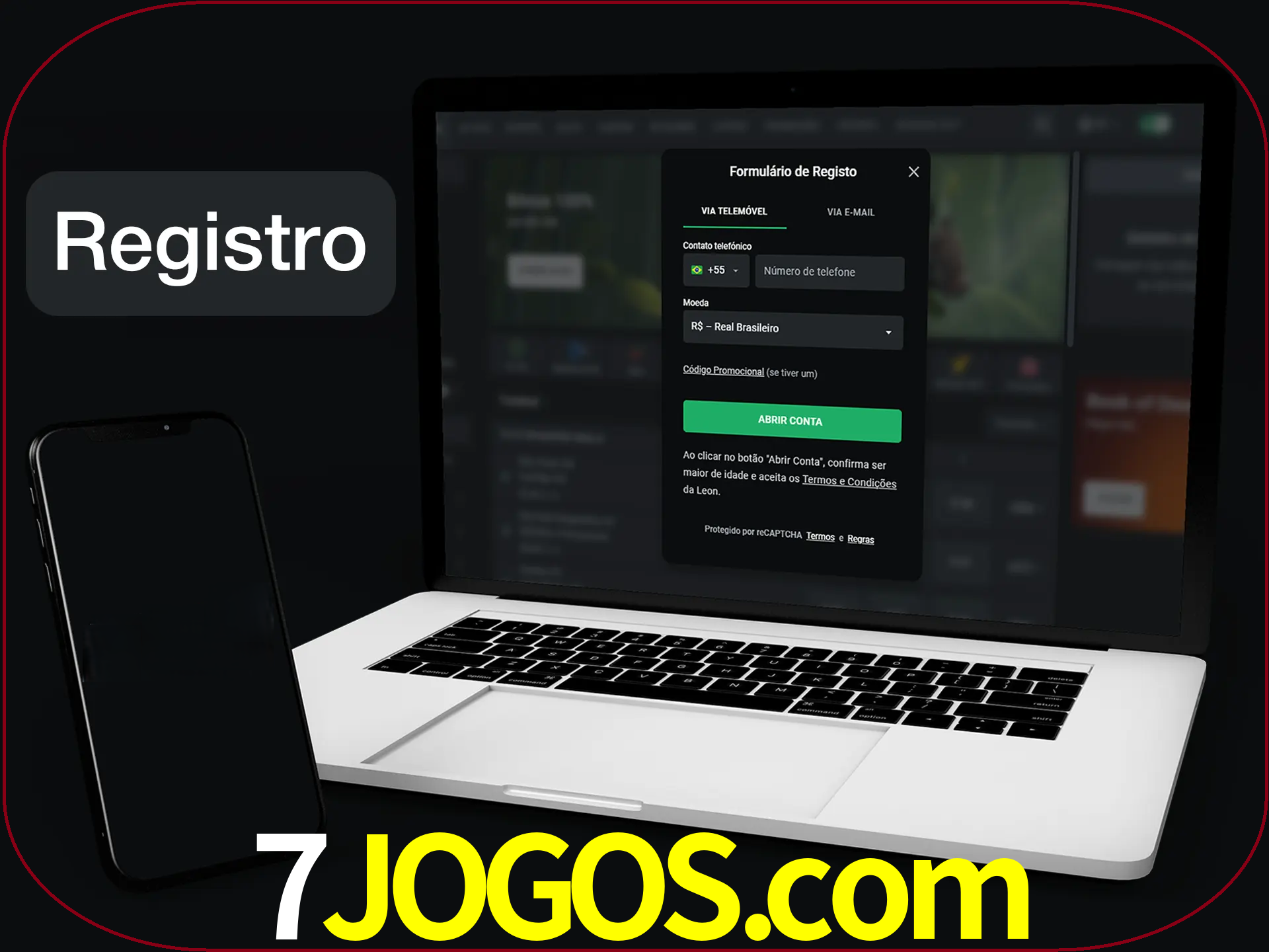 O registro na LeonBet é simples.