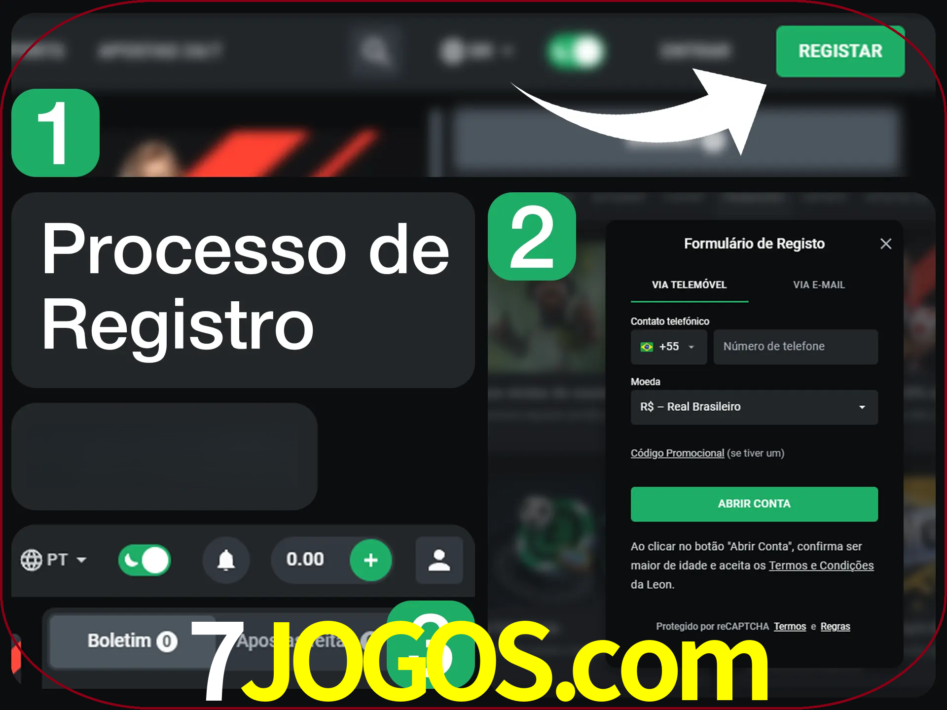 O processo de registro na LeonBet é simples.