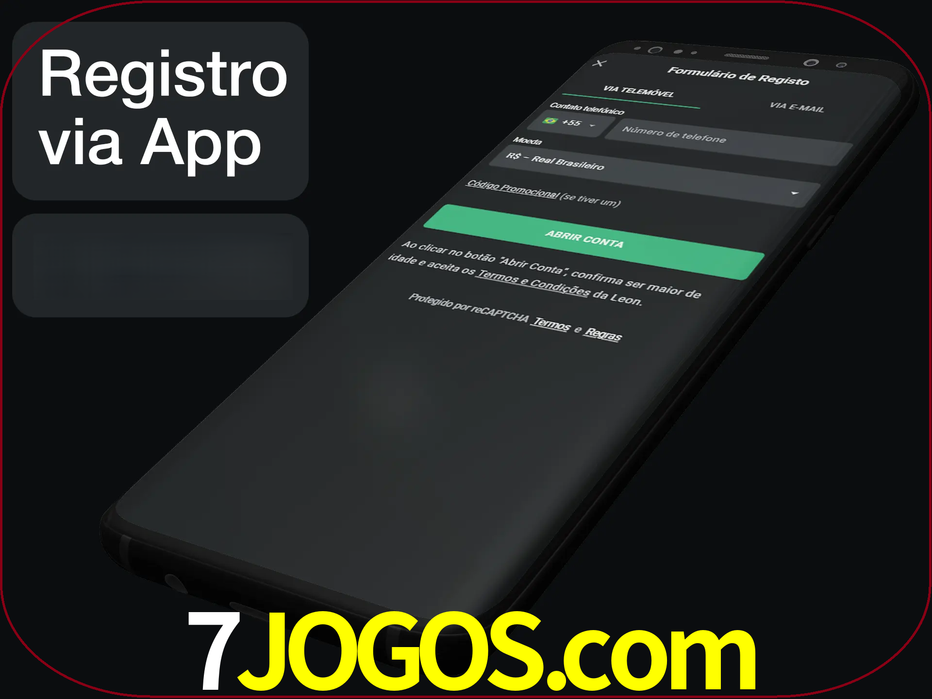 Registre-se quiclly em LeonBet usando o aplicativo.