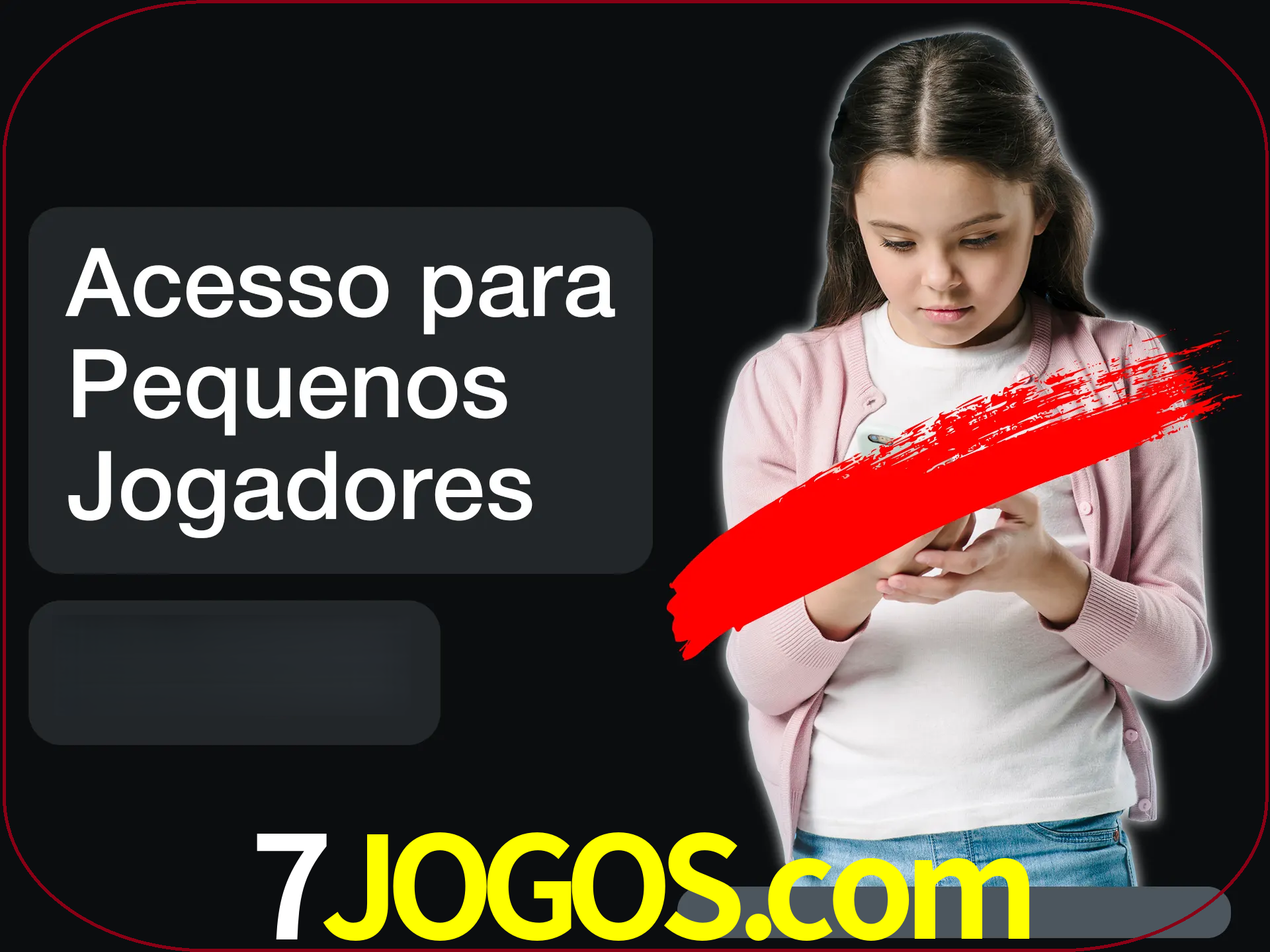 As crianças não podem jogar jogos de cassino.